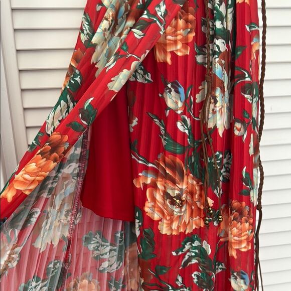 Romeo & Juliet Couture Red Floral Strapless Dress Size S - Picture 6 of 9